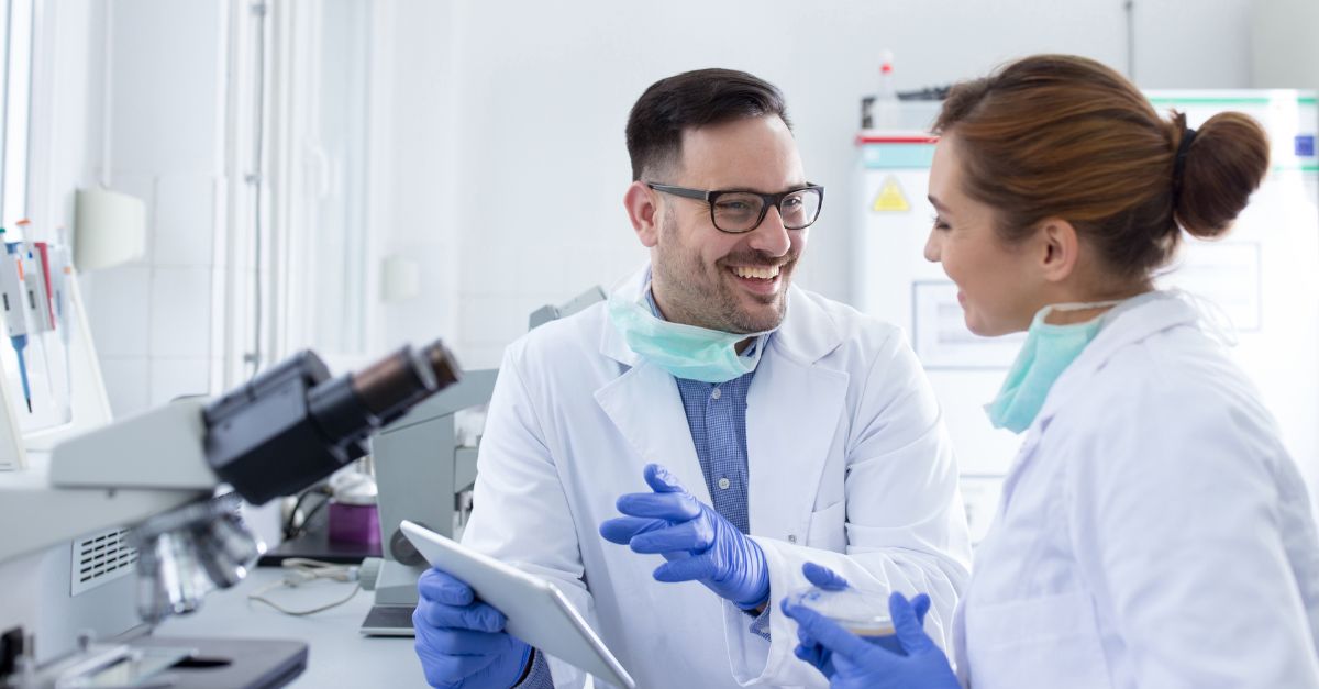 two lab members