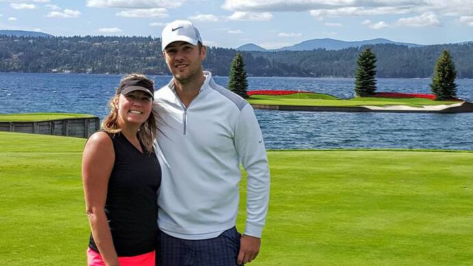 couple on a golf course