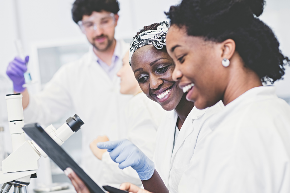 scientists smiling