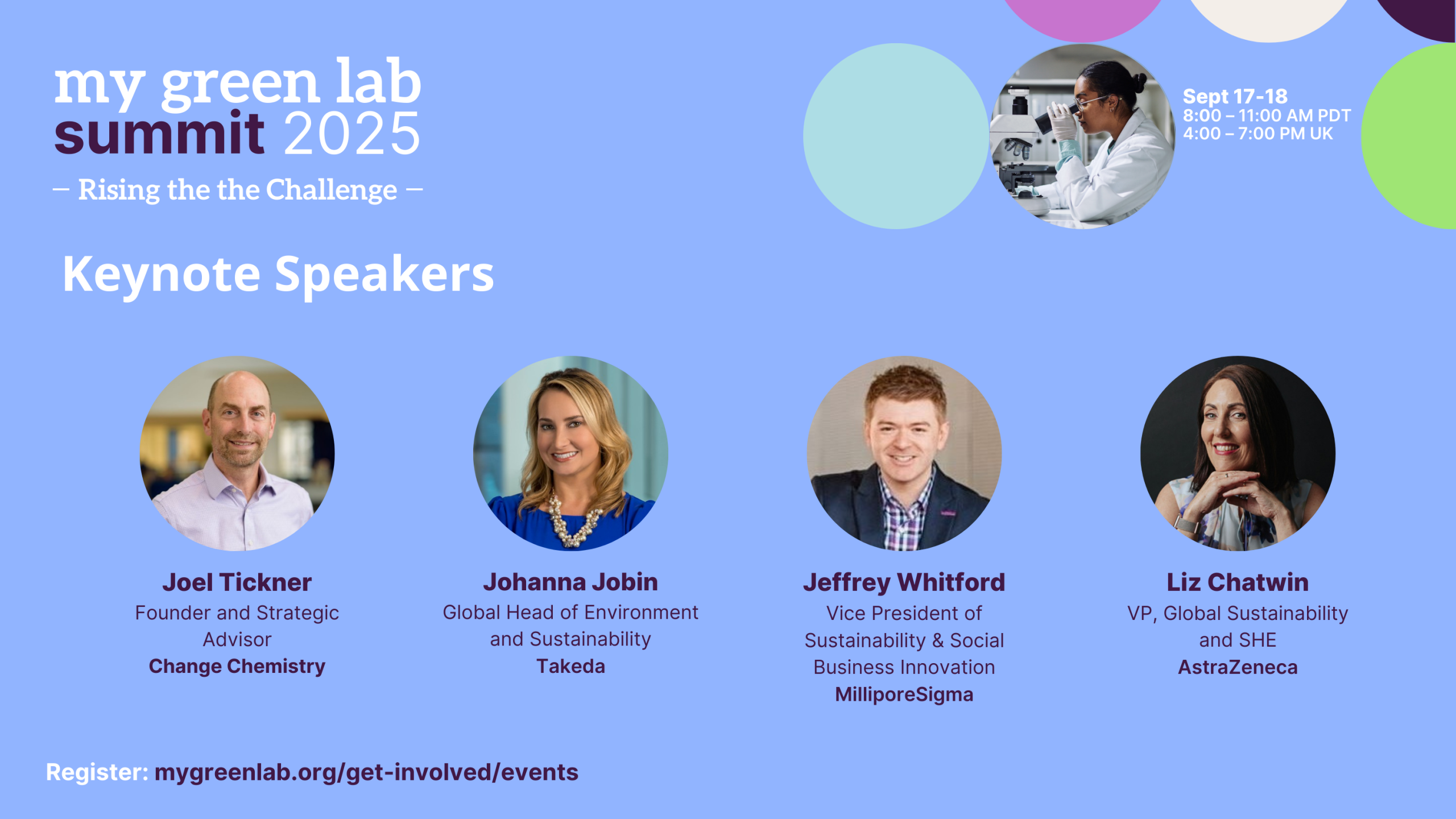my green lab 2025 summit Keynote Speakers