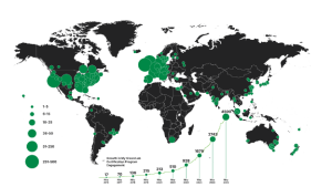 map of my green lab certifications world wide