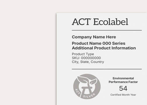 ACT 2.0 ecolabel