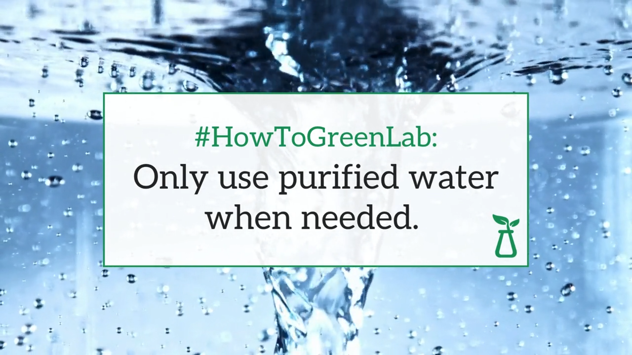using purified water sustainably